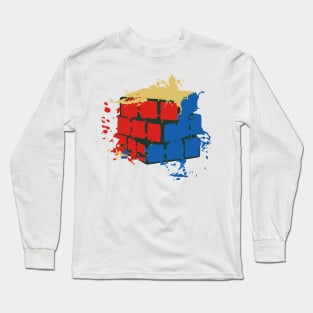 broken rubiks Long Sleeve T-Shirt